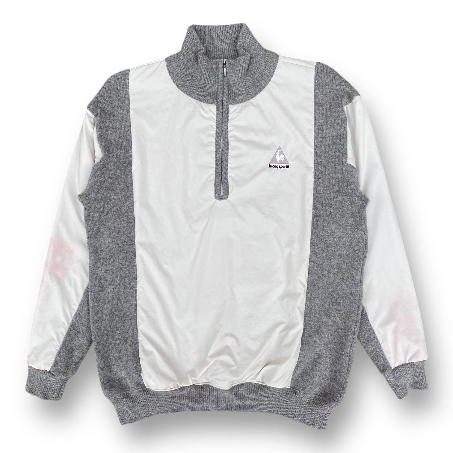 Vintage Le Coq Sportif Half Zipper Sweater Jacket Medium Golf Collection Special Edition Embroidery Logo Colourblock Size M