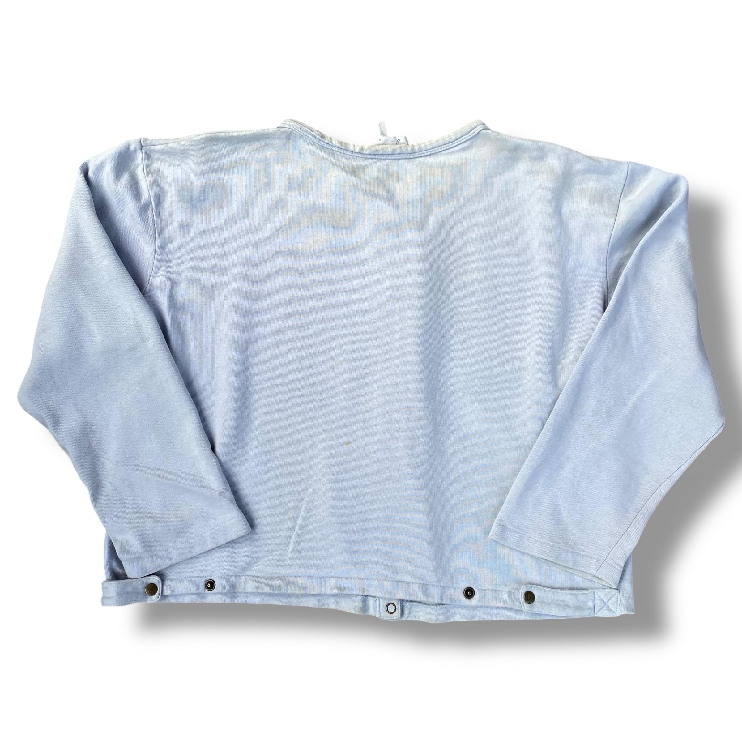 Vintage 90s Hot Iconic Agnes B Homme Paris Jacket Sweatshirt Snap