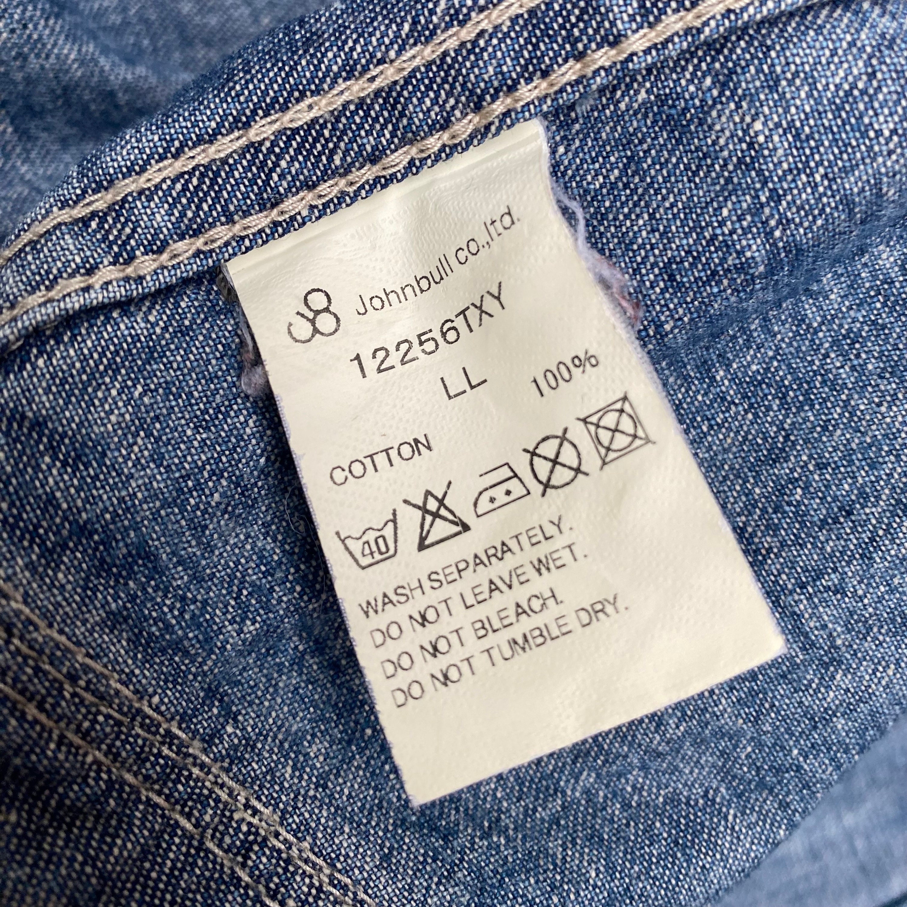 Vintage 90s Johnbull Denim Jean Hoodies Jacket Extra Large 