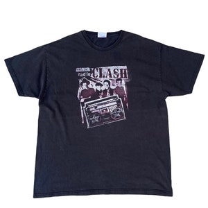 Vintage 90s The Clash Band Tees Extra Large The Clash English Rock Band London This is Radio Clash Song Vintage Band Punk UK Size XL