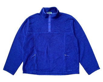 Vintage 90s LL. Bean Fleece Sweater Large Outdoor Style Multi Pocket Jacket Zipper Streetwear Outfits Fashion Style Size L