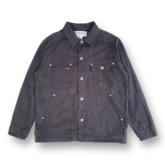 Vintage 90s Columbia Chore Jacket Hunting Button Down Multipocket