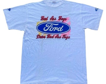 Vintage 90s Bad Ass Boys Ford Drive Bad Ass Toys Shirt Extra Large Racing Motorsport Sport Specialities Size XL