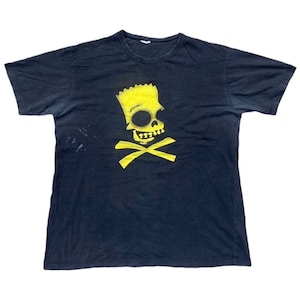 Maglietta vintage Bart Simpson Parodia Jackass Grande American Reality Slapstick Comedy Movie X Personaggio immaginario Animazione americana Taglia L