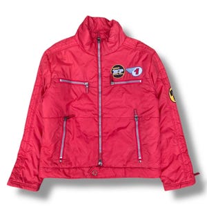 Vintage 90s Riders Jacket Motorsport Specialties Racing Team Genuine Special Parts Nitro 9 Full Zipper Rider Motorcycle Jacket Size L