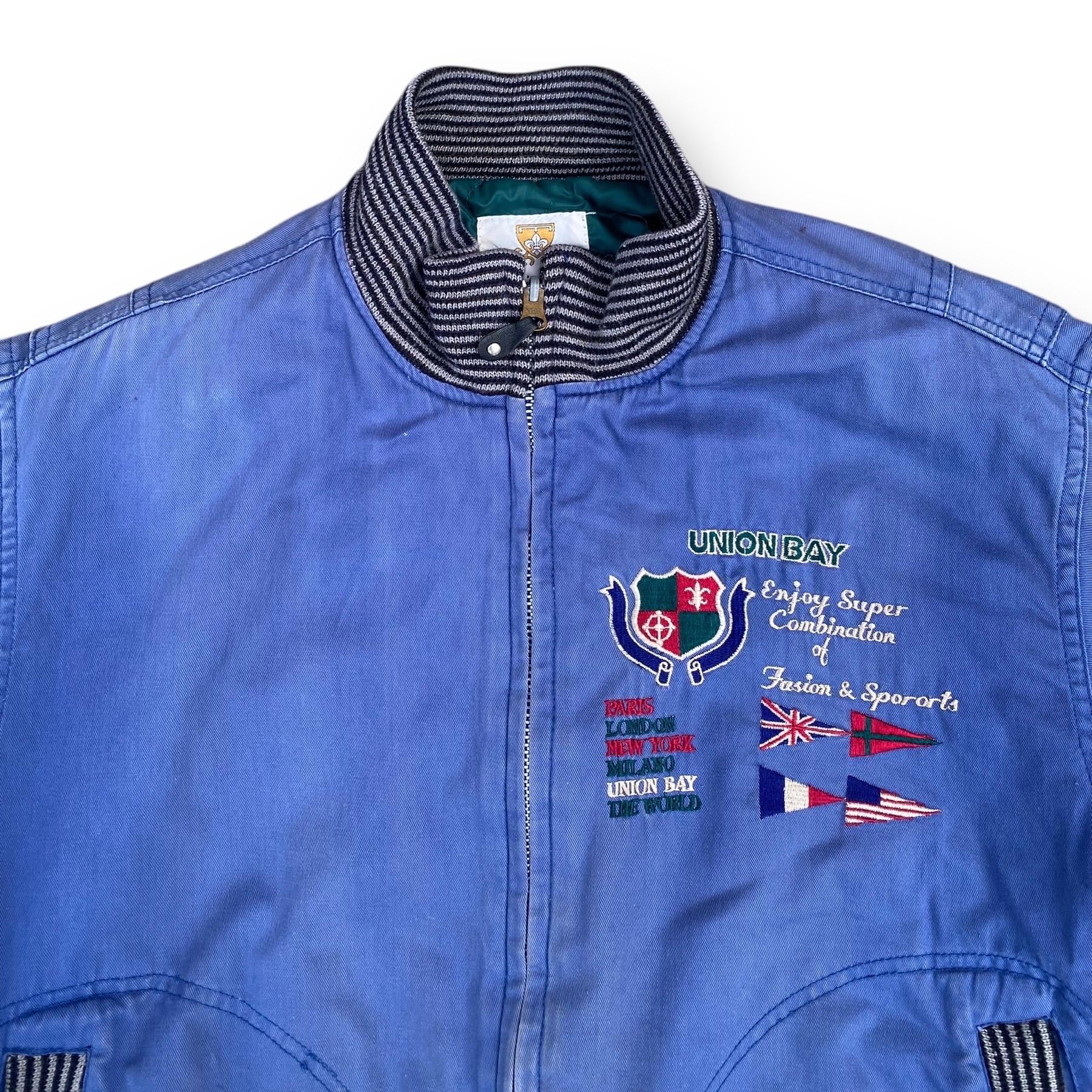 90s Union Bay スタジャン Vintage 90s Union Bay the World Bomber Jacket Large Embroidery