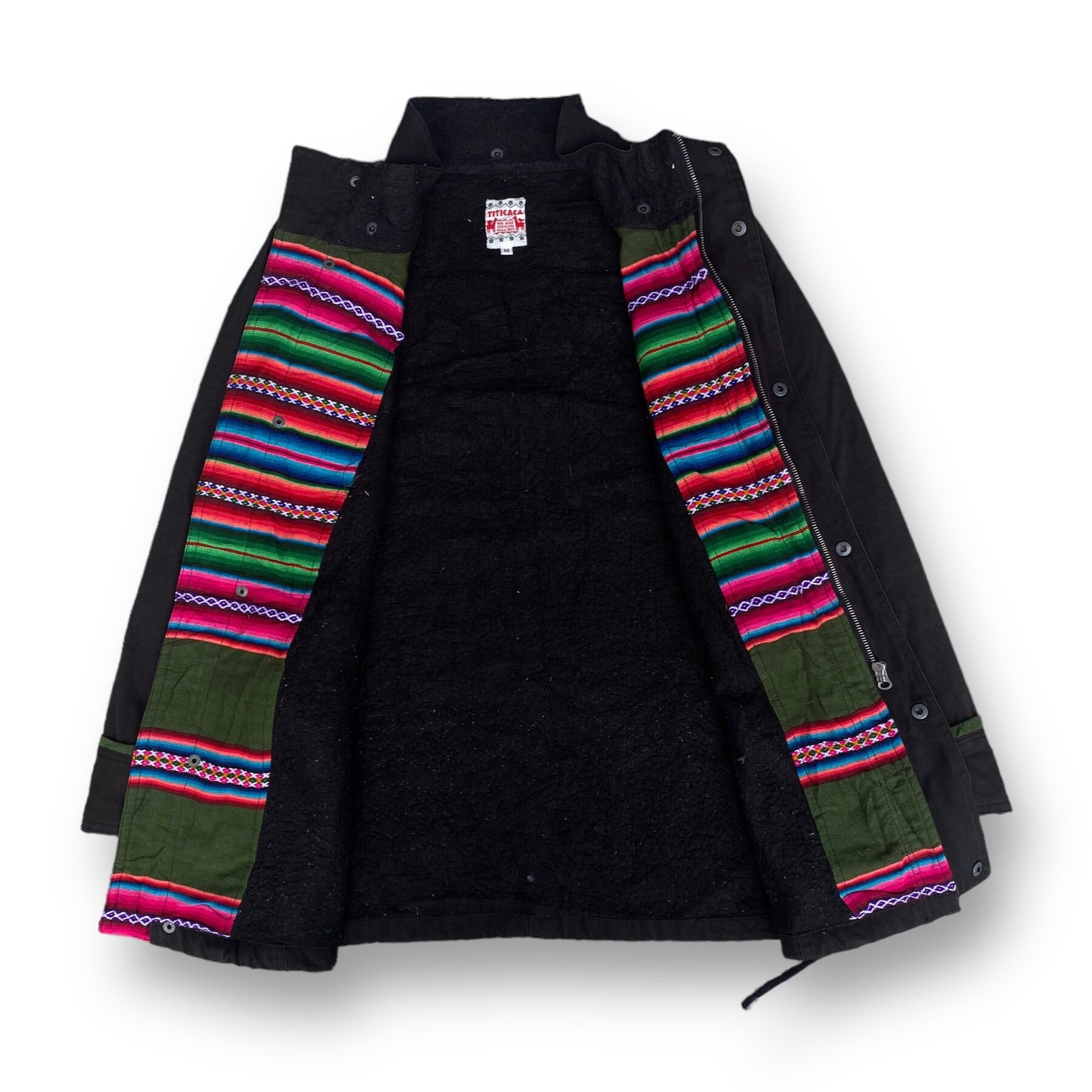 Vintage TITICACA Navajo Native Design Jacket Medium Full Zip Button ...