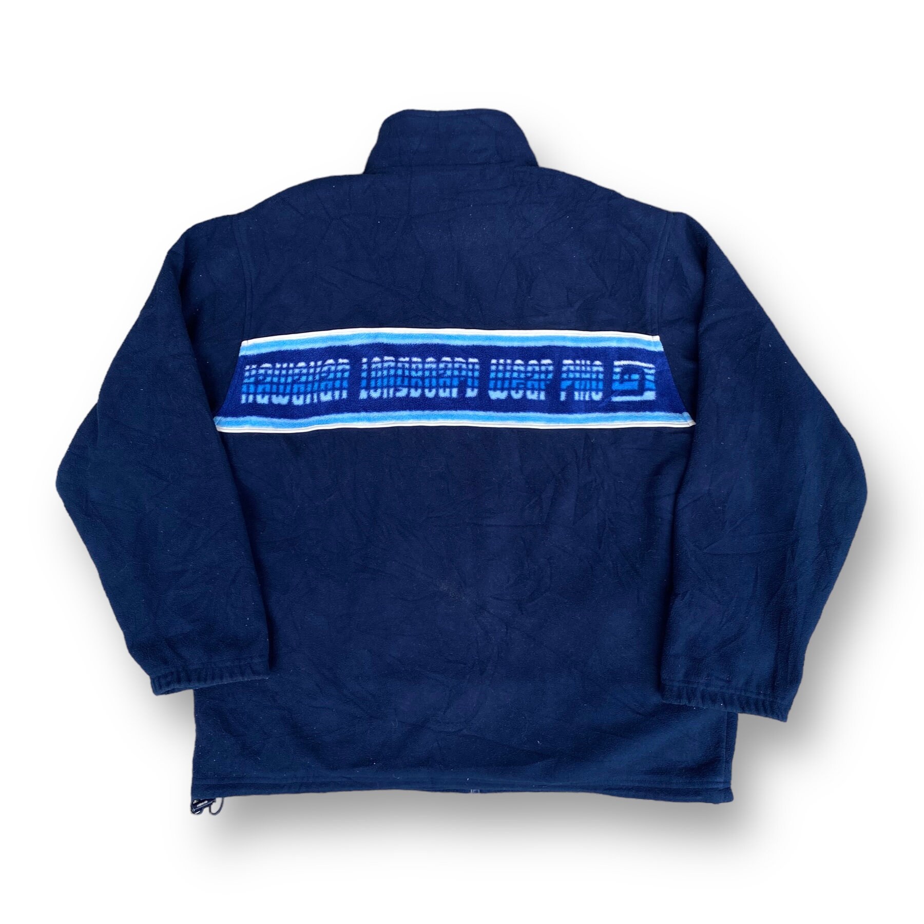 Vintage 90s Piko Hawaiian Longboard Wear Fleece Blue Full Zip