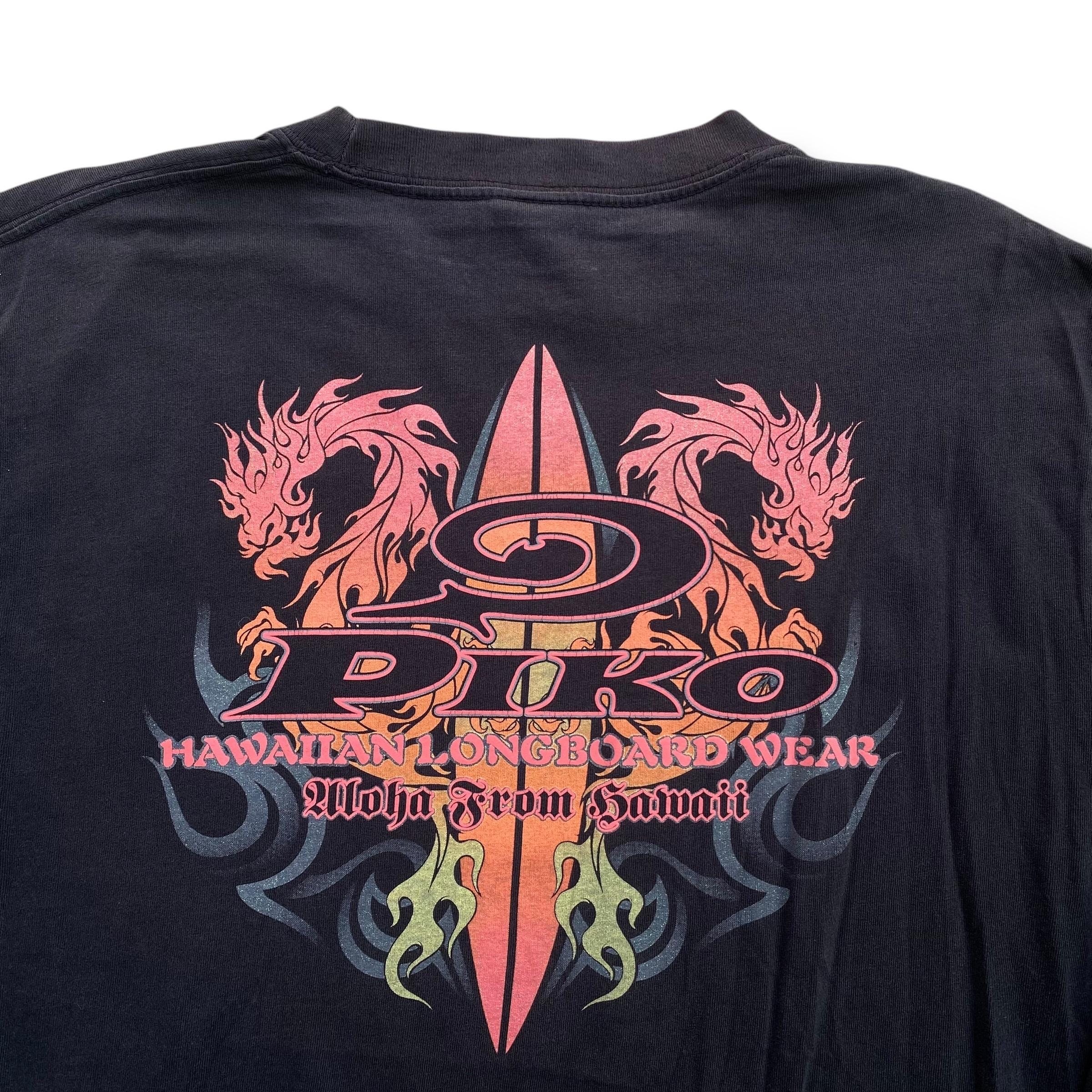Vintage Y2K Piko Hawaiian Longboard Wear Long Sleeve Shirt Big 