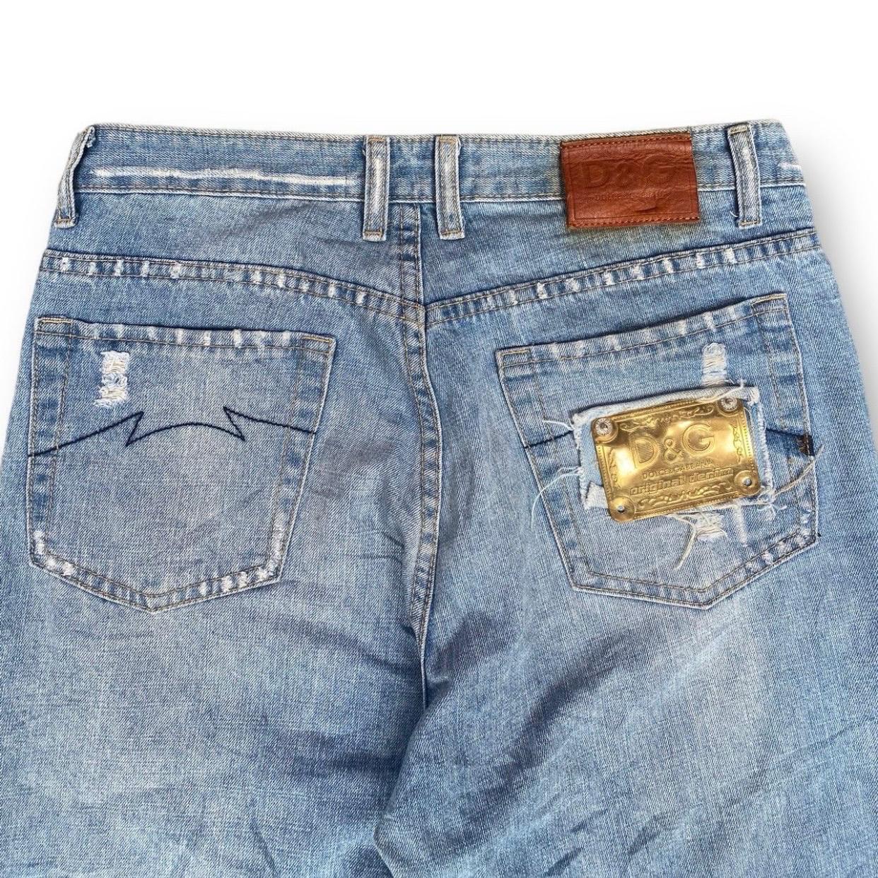 Vintage 90s Dolce Gabbana D&G Distressed Jeans Rare Design Made in