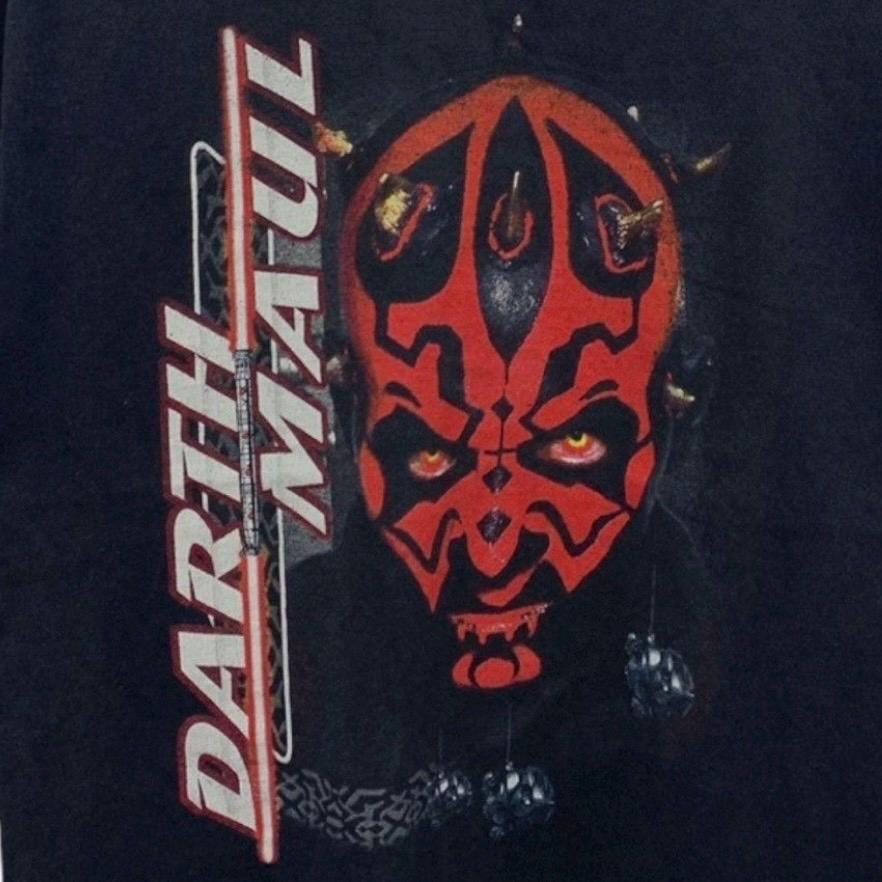 Vintage 90s Star Wars Darth Maul Movie Shirt Medium Lucasfilm by