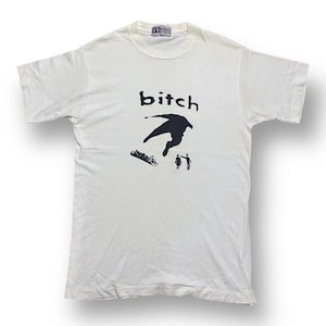 Vintage 90s Bitch Original Logo Skateboards Shirt Rare Design Made in Usa Size M