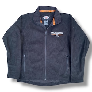 Vintage Harley Davidson Motorcycles Embroidery Logo Full Zipper Jacket Biker Retro Outerwear Mens Motorcycle American Legend Jacket Size S