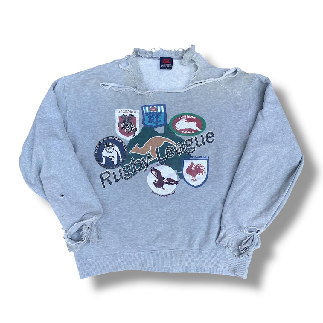 Vintage 90s Canterbury of New Zealand Distressed Rugby League ...