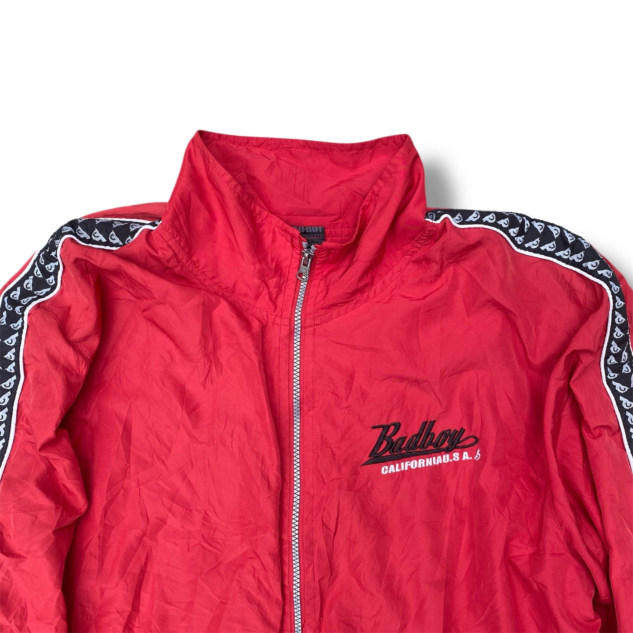 Vintage 90s Bad Boy California USA Light Jacket Full Zipper Side 