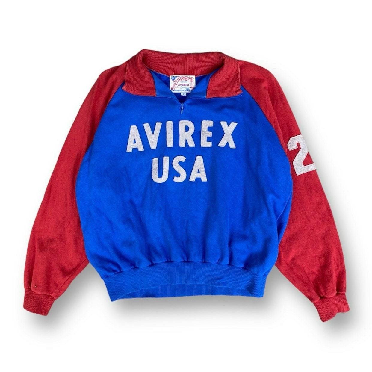 Avirex XL Long Sleeve T-Shirt Black Logo Print Excellent