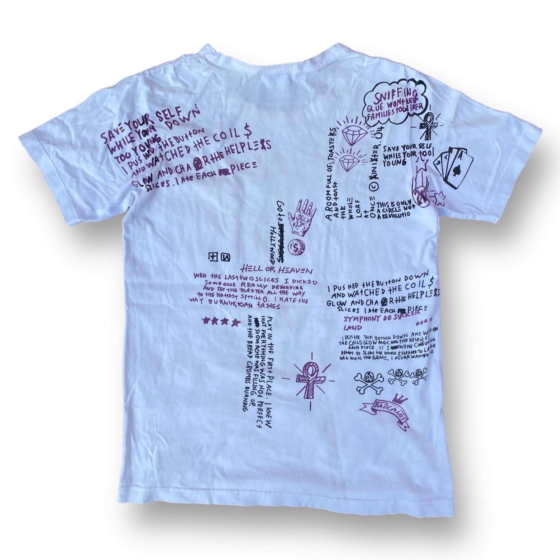 Vintage 291295 Homme Japanese Designer All Over Print Script