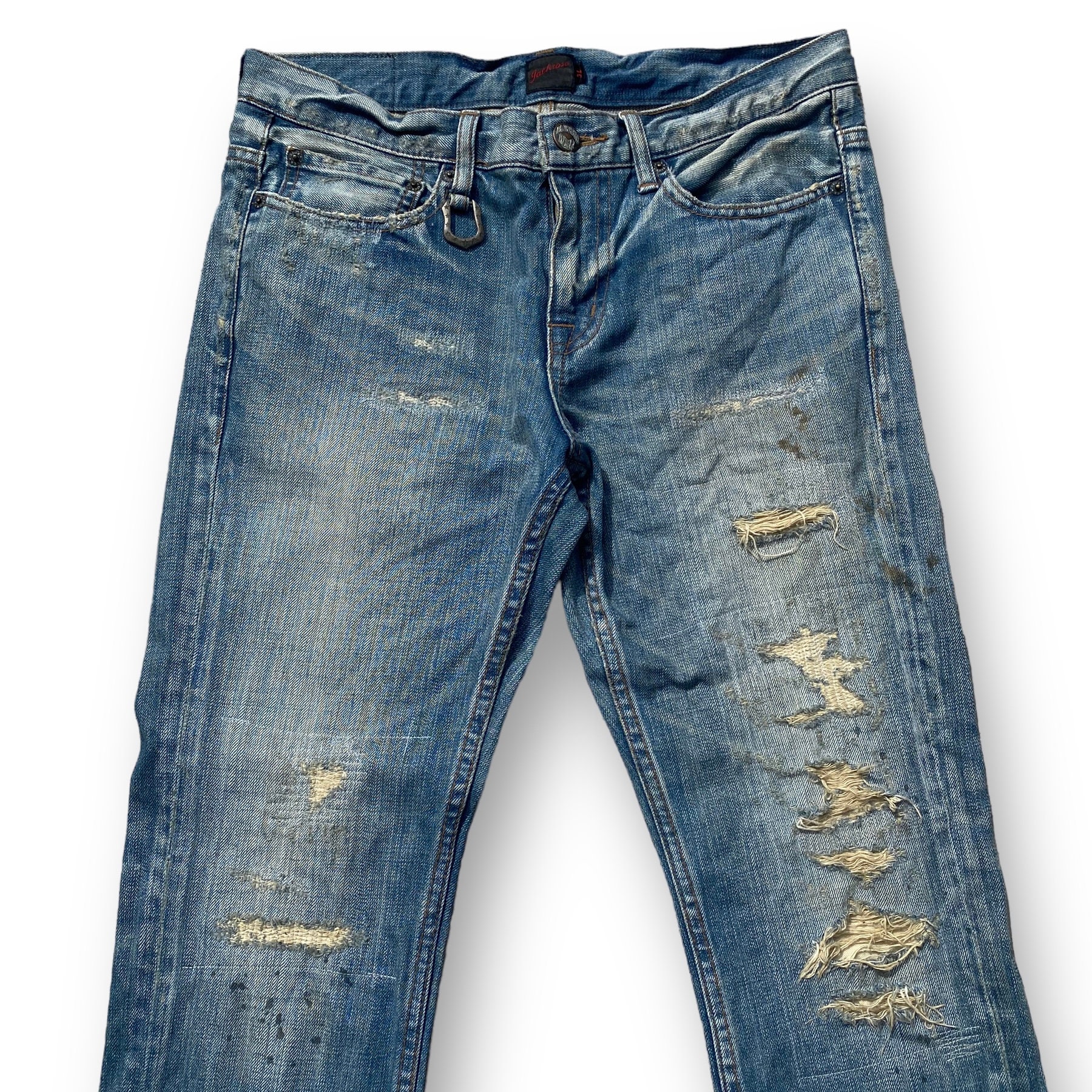 Vintage Y2K Jack Rose Distressed Blue Denim Jeans Made in Japan 