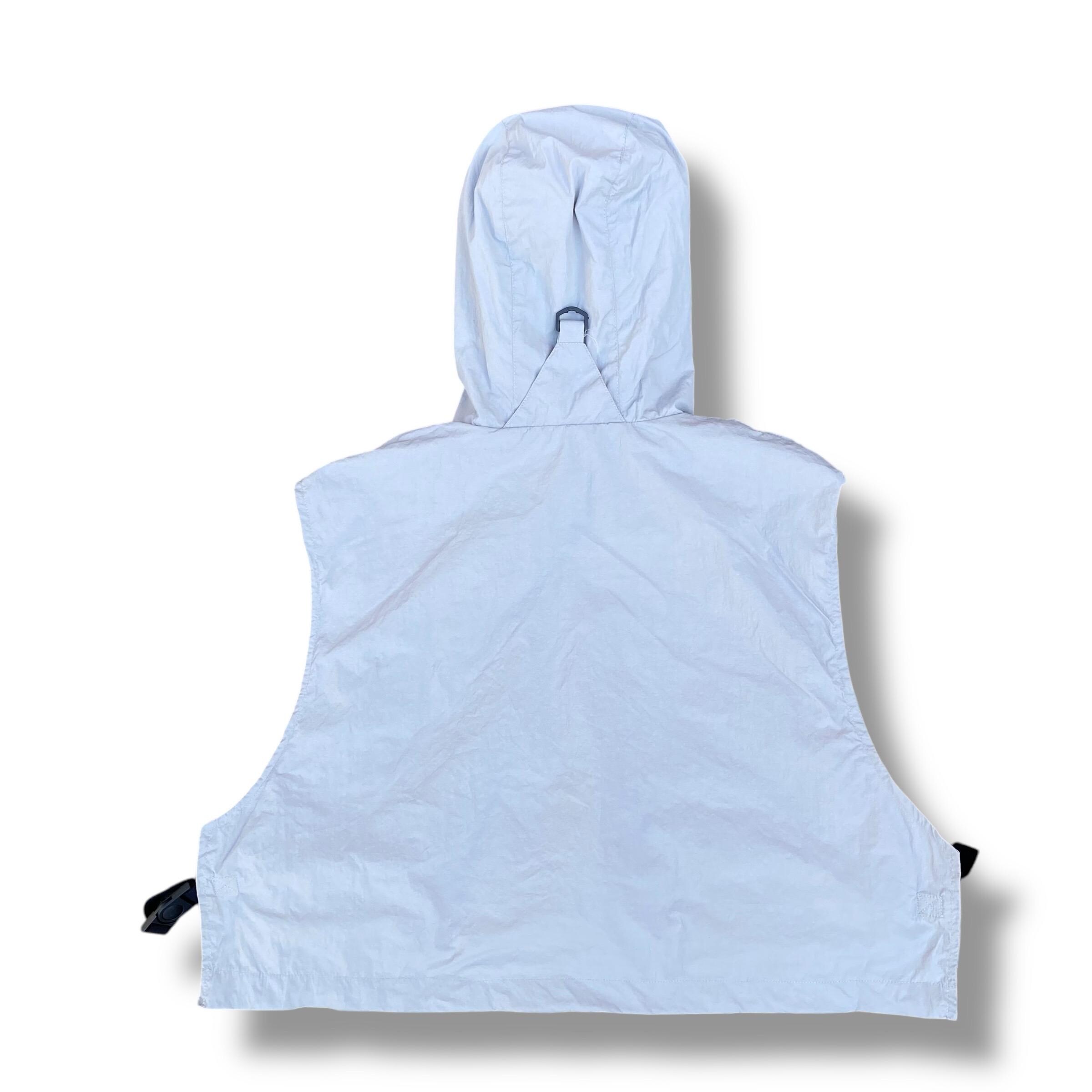 Vintage Undrest Tactical Hooded Vest Grey Asymmetric Multi Pocket