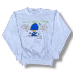 Felpa vintage anni '80 World Class Flake Pull Over Non ce ne sono due esattamente uguali 1989 American Greetings Corp Made in USA Taglia XL