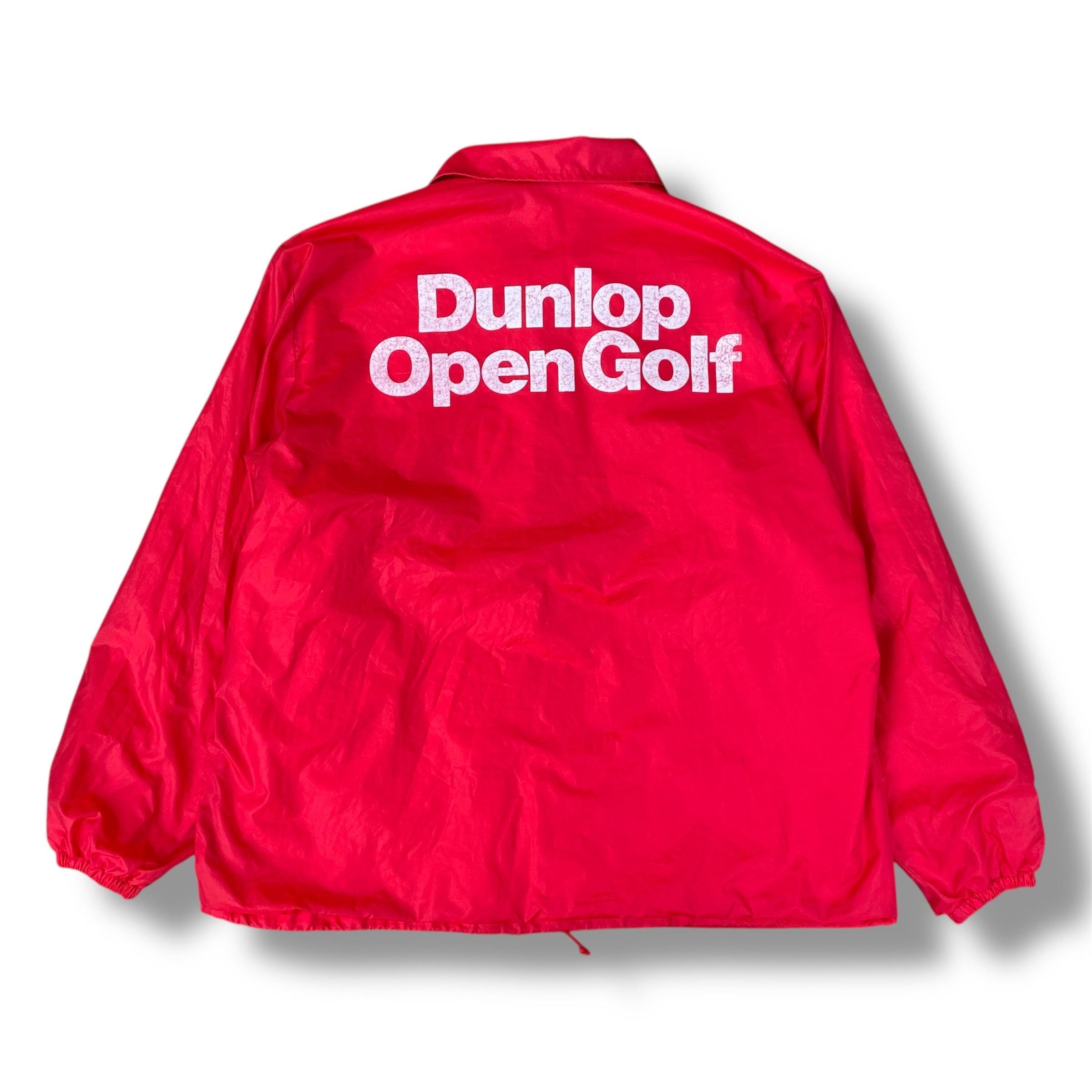 Vintage 90s Dunlop Open Golf Coach Jacket Snap Button Big Backhit