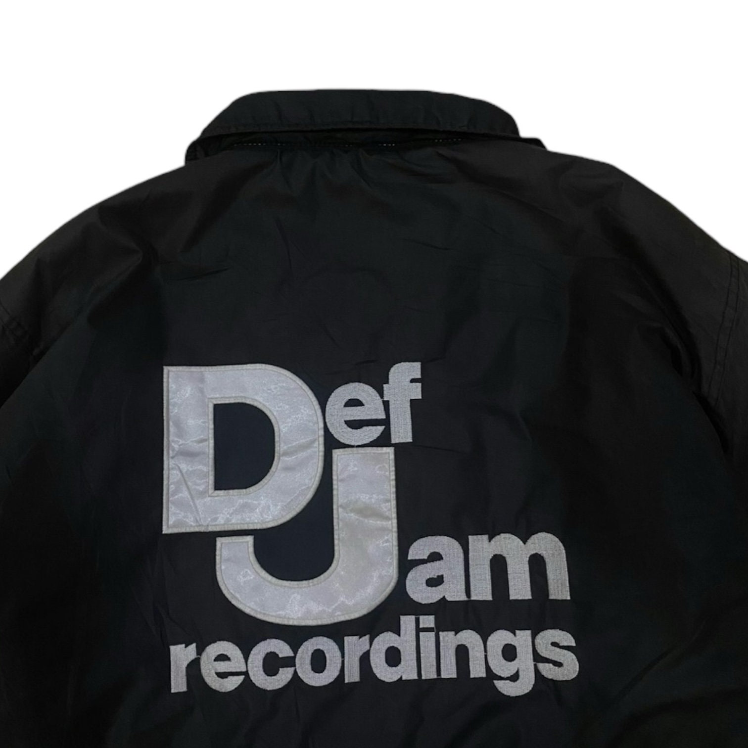 Vintage 90s Def Jam Recordings Satin Jacket Big Embroidery Back 