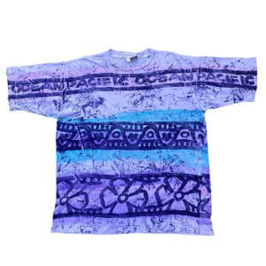 Vintage 1992 Ocean Pacific All Over Print T Shirt OP AOP