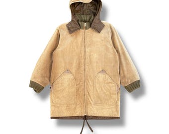 Vintage jaren 90 Simple Life corduroy omkeerbaar jachtkernjack hoodies multipocket tactische jas volledige ritssluiting maat M