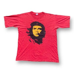 Vintage 90-tal Che Guevara skjorta Extra Large Hasta La Victoria Siempre Marxist Guerrilla Minister of Cuba Rap Tees Stil Storlek XL