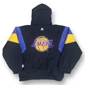 Vintage 90s Los Angeles Lakers Starter Jacket Large Half Zipper