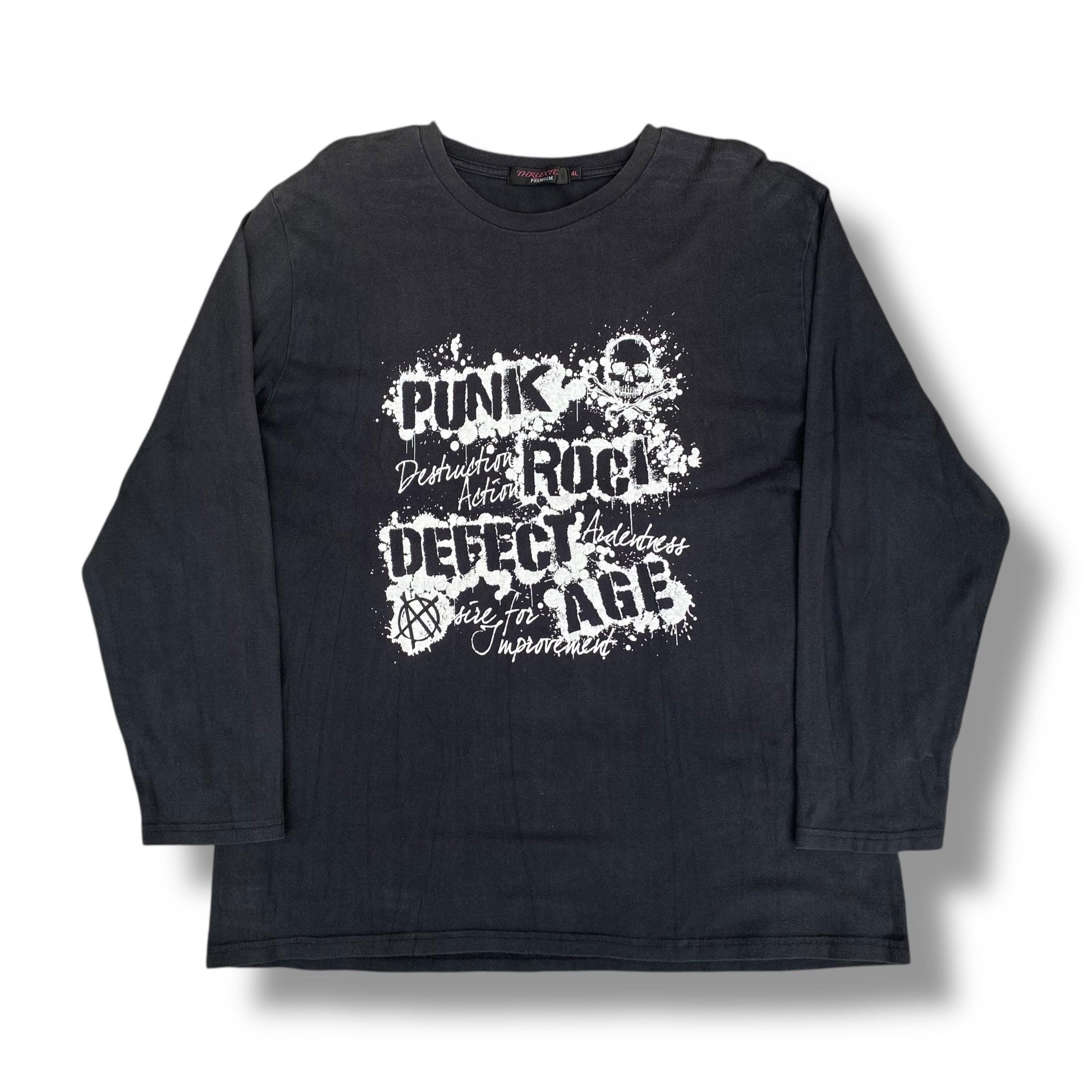 Vintage Y2K Punk Rock Defect Age Long Sleeve Shirt Spell Out