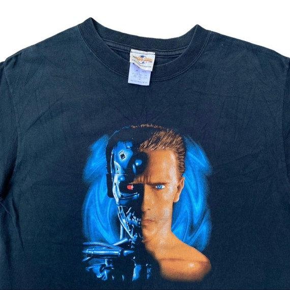 Vintage Terminator 2 Judgement Day Movie Shirt Me… - image 2
