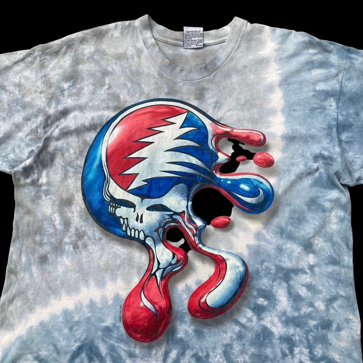 Vintage 90s Grateful Dead Featuring Iconic Steal Your Face Tie Dye