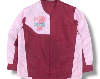 Vintage 7-Eleven Uniformjacke aus den 90er Jahren, offizielle Mitarbeiterjacke, individuell gestaltet, Logo-Arbeitskleidung, japanische Marke, Größe L