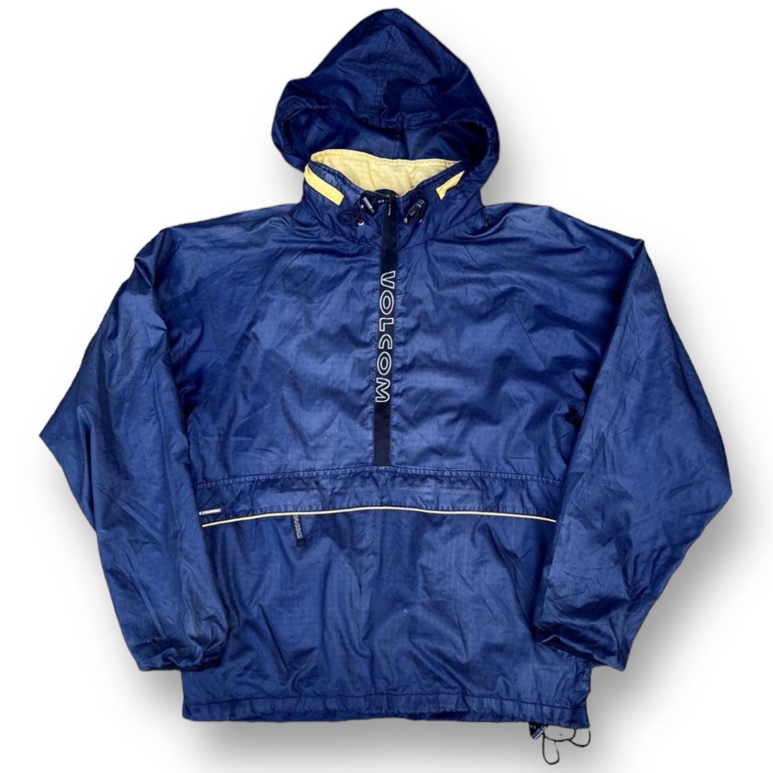 Vintage 90s Volcom Light Hoodies Jacket Large Spell Out Half