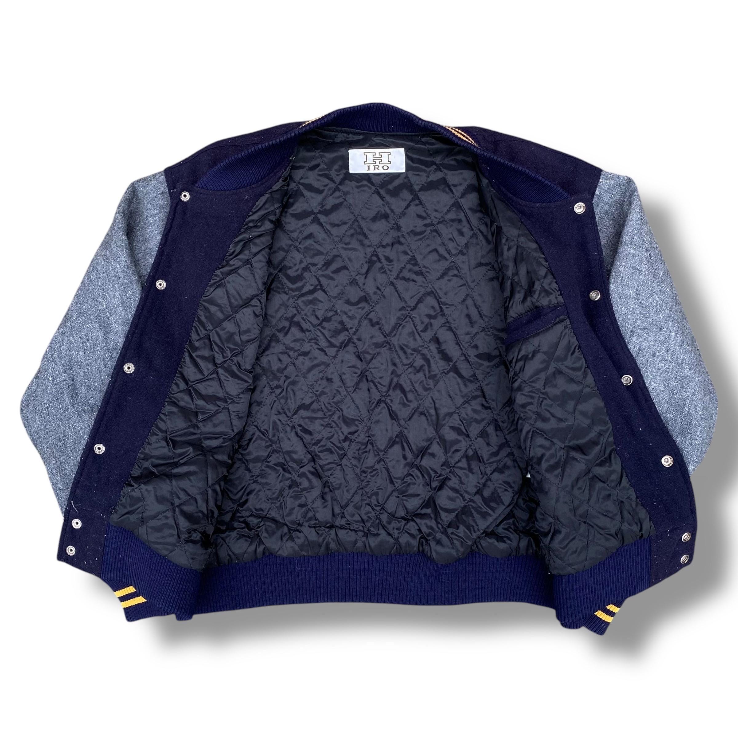 Vintage 90s Hiro Varsity Jacket Snap Button Colour Block
