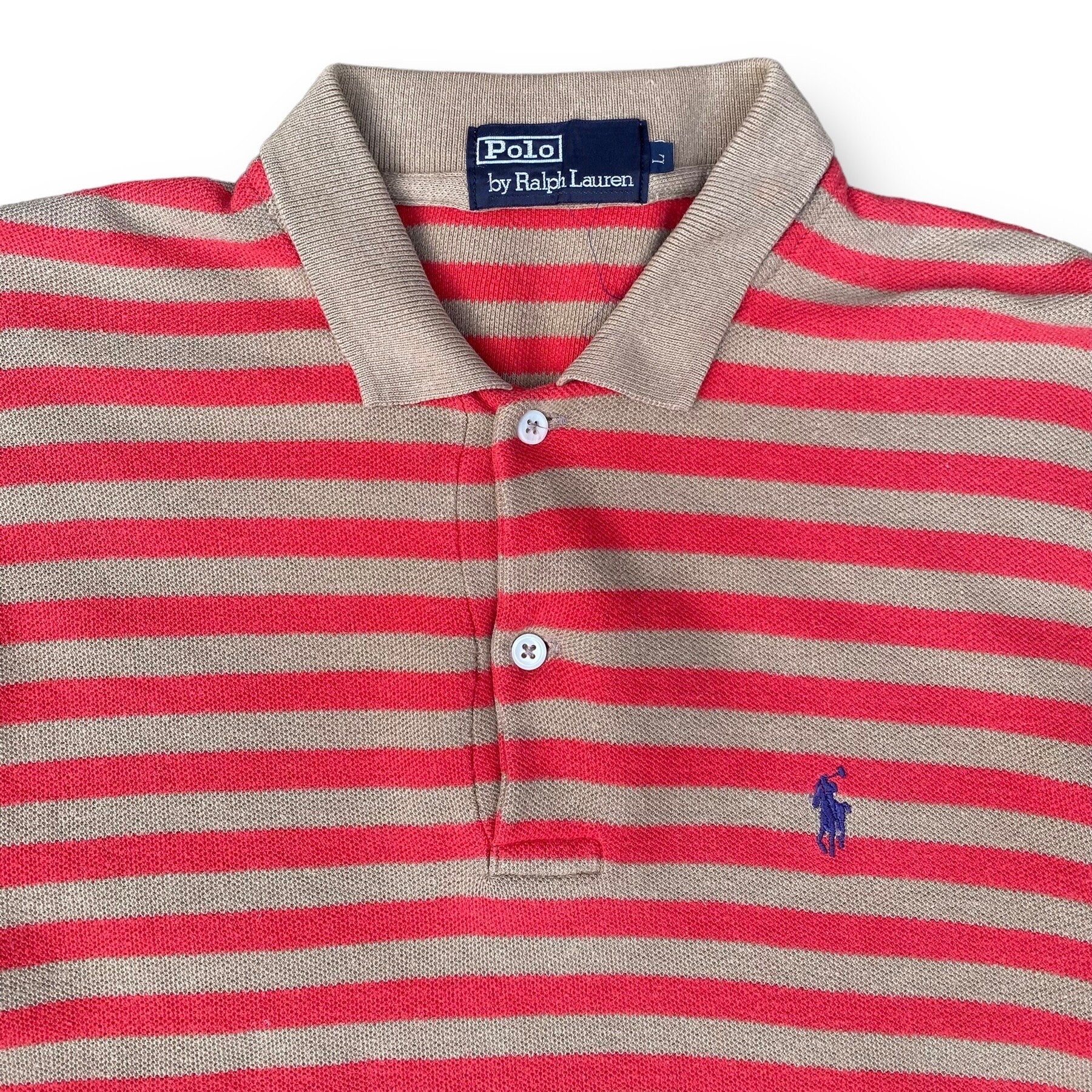 Vintage 90s Polo Ralph Lauren Striped Longsleeve Shirt Large Small 