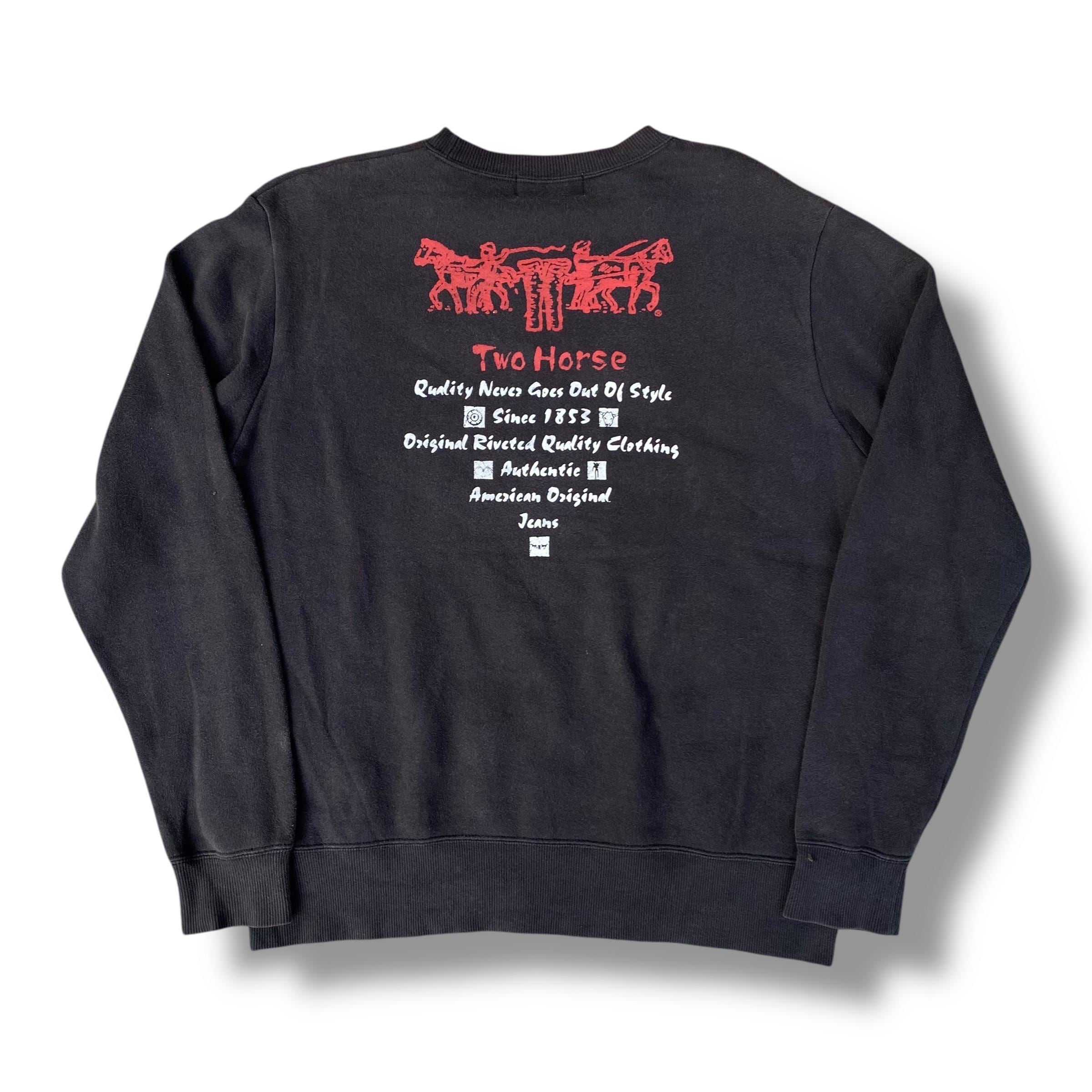 Vintage 90s Levis Red Tab Tops Sportswear Sweatshirt Two Horse