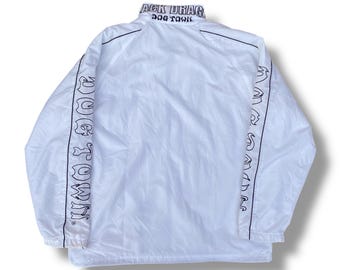 Vintage Dogtown Black Dragon Windbreaker Jacket White Y2K