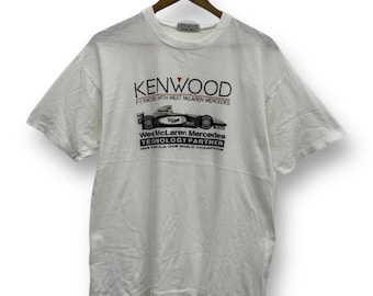 Vintage 90s Kenwood 1998 Formula One World Championship Grand Prix West McLaren Mercedes Racing Team Mobil 1 Bridgestone Motorsport Size L