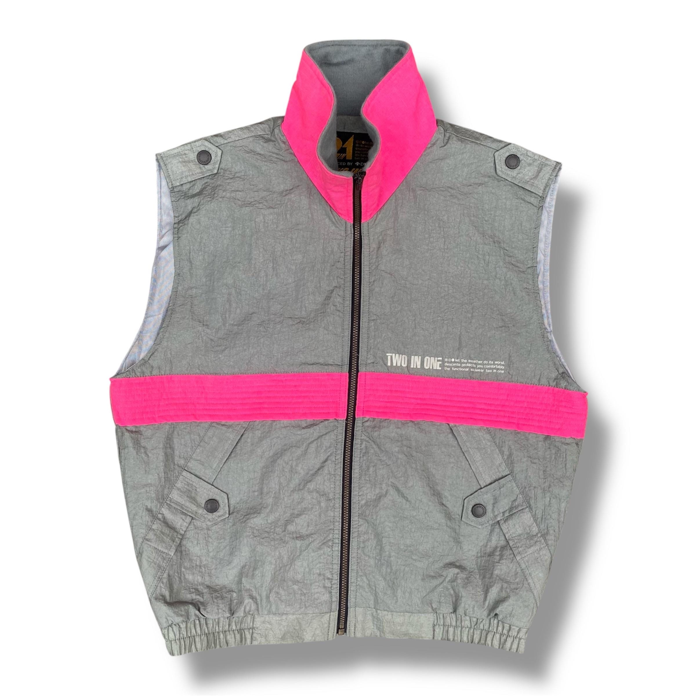 Vintage 90s 2 in 1 Vest Skiwear Produced by Descente Full Zipper