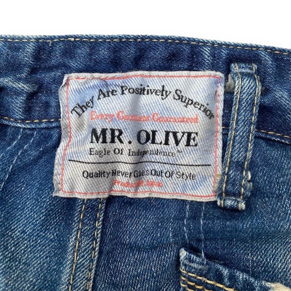 ヴィンテージ Mr. Olive ダメージ加工 パッチワークデザイン パンツ 
