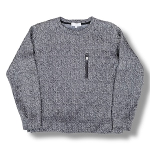 Vintage Iconic Semantic Design Single Pocket Sweatshirt Pullover Minimalist Style Japanese Brand Size S