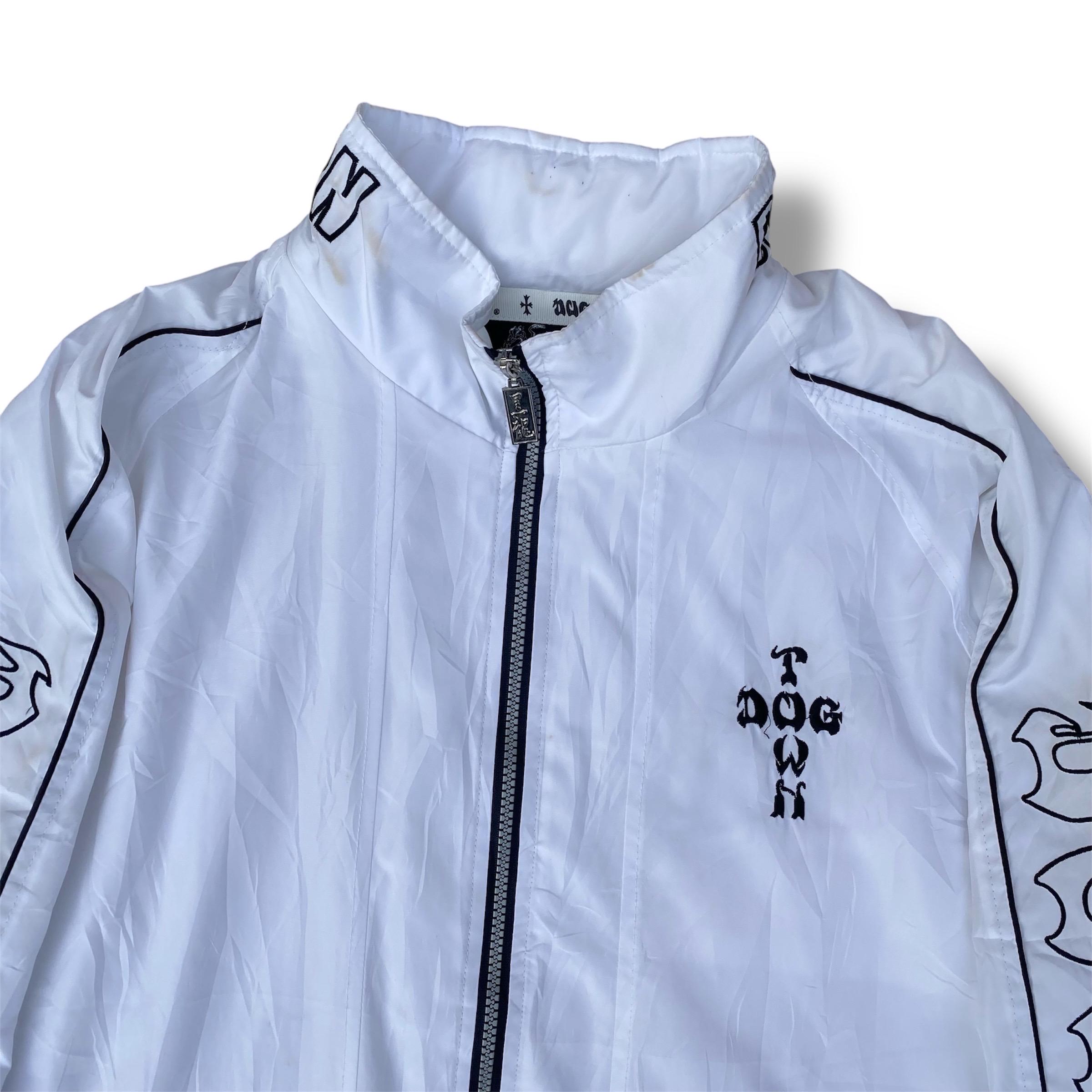 Vintage Dogtown Black Dragon Windbreaker Jacket White Y2K
