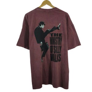 Vintage 90s The Ministry Of Silly Walks Shirt Monty Python Comedy Television Show 1970 Drama Series Made in Usa Size XL
