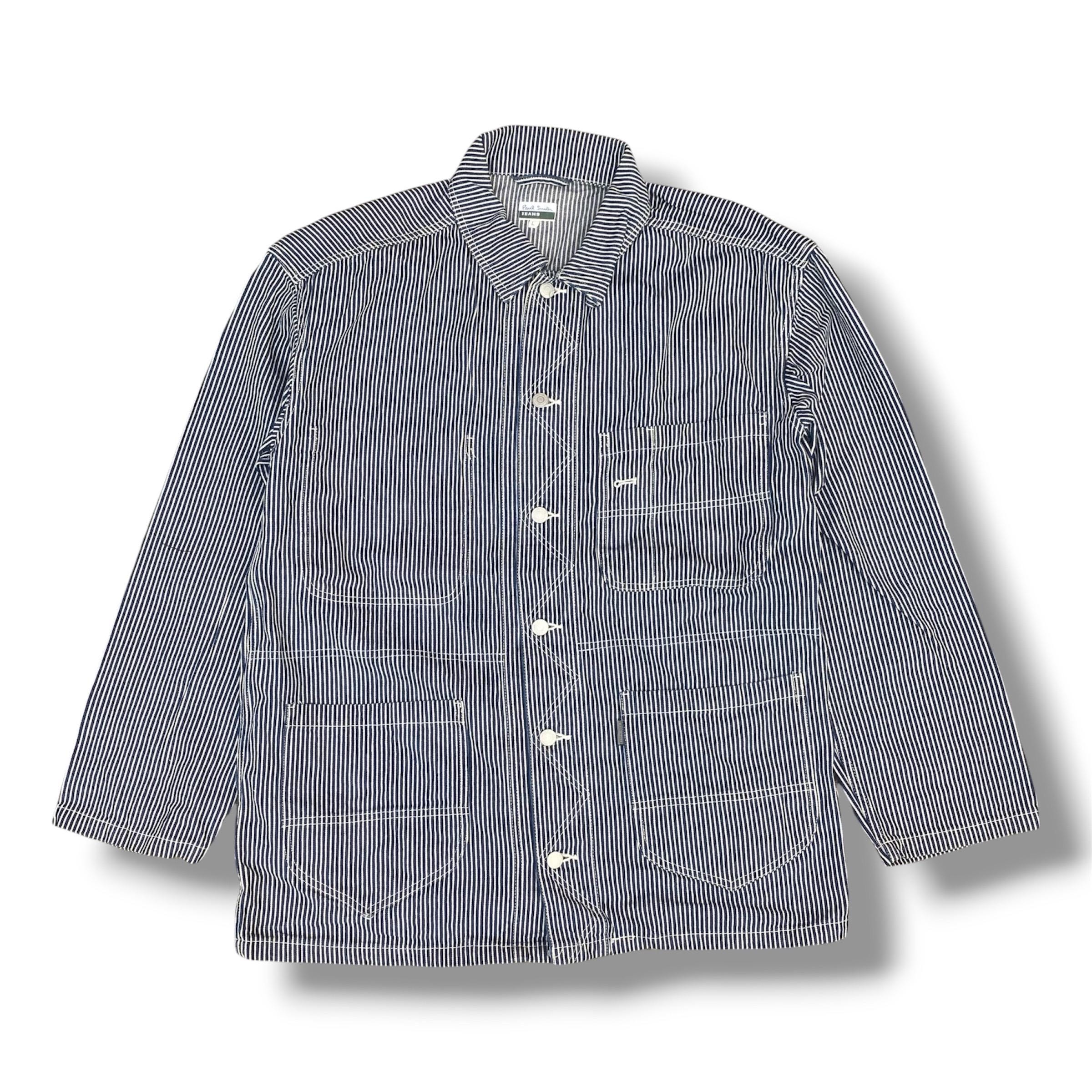 Vintage 90s Paul Smith Jeans Hickory Stripe Chore Jacket Workwear