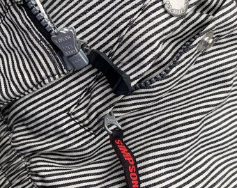 Vintage Simpson Racing Team Motorsport Stripe Bomber Jacket Full