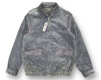 Vintage 90s Corduroy Bomber Jacket Large New With Tag Full