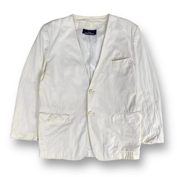 Vintage 80s Comme Des Garçons White Blazer Medium Japanese Brand