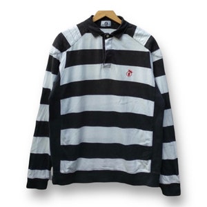 Vintage 90s Goodenough Japanese Streetwear Label Stripe Shirt Vintage 90s Goodenough Japanese Streetwear Label Stripe Shirt